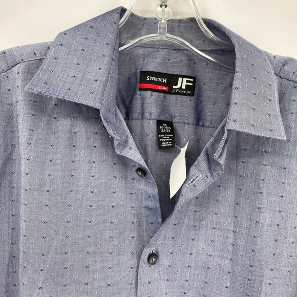 jf j.ferrar Blue Classic Button-Up Shirt | Good Condition - Picture 6 of 6